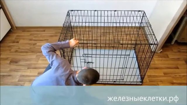 Сборка клетки  для собак