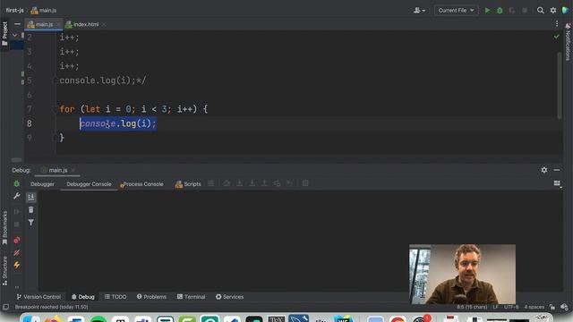 Javascript - For loop смотреть онлайн