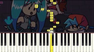 Friday Night Funkin' - Hatsune Miku mod Popipo - VERY EASY Piano tutorial