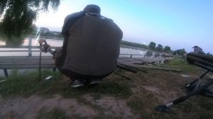 Бешенные поклевки осетра.Алексей был в шоке от осетра в Юсупово.