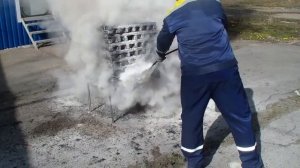 Не потушен. Огнетушитель ОП-4 ООО "Огнеборец"