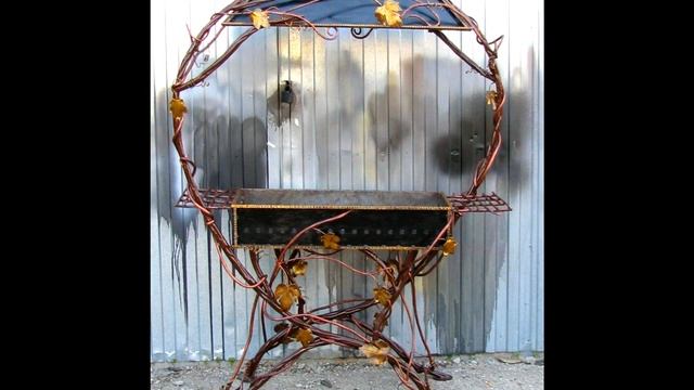 Мангал декоративный садовый с крышей и без навеса, купить в Днепре смотреть онлайн