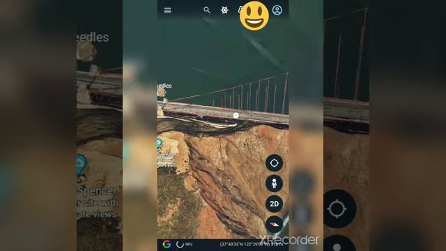 How Golden Gate Bridge looks in Google Earth #Googleearth #Goldengatebridge