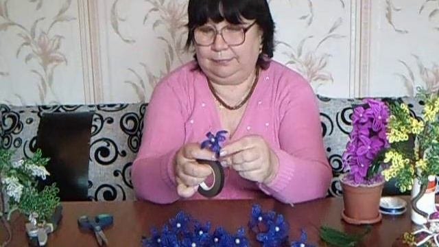 Бисероплетение для начинающих (Гиацинт 2 ч.) Мастер-класс