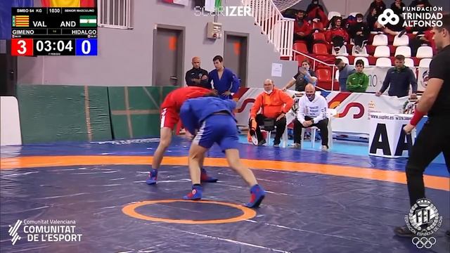 1/4 SAMBO 64Kg: GIMENO TRICOT, DAVID (VAL) HIDALGO CASTRO, DAVID (AND) смотреть онлайн