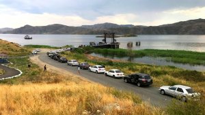 Васильевская переправа на Бухтарминском водохранилище. Восточно-Казахстанская область. 06.2017