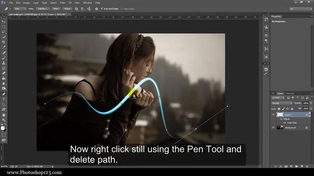 Photoshop - Abstract Lighting [ Glowing Lines ] смотреть онлайн
