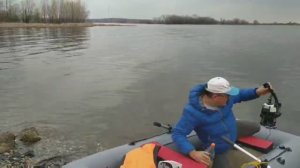 Первые два выезда для обкатки лодки и мотора. Апрель 2022 год