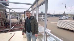 Монтаж торгового павильона