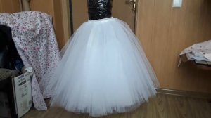 Длинный пышный подъюбник для девочки.