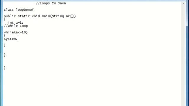 While Loop in java programming