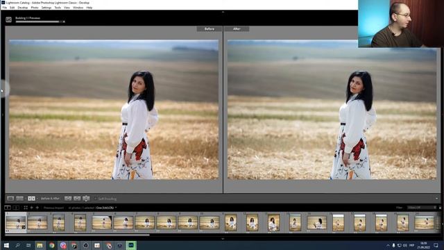 Варим фото №2. Портрет девушки в поле под солнцем и обработка фотографий в Lightroom