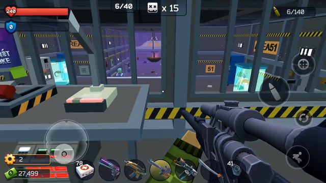 PIXEL COMBAT ZOMBIES STRIKE 3D  AREA51 MAP GAMEPLAY LEVEL 67