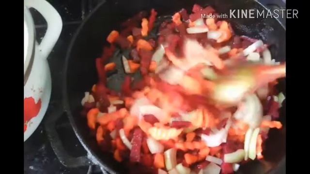 ПОСТНЫЙ БОРЩ с чесночными пампушками!Вкусный,сытный и полезный!!! смотреть онлайн