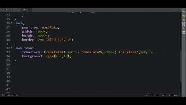 CSS3 3d rotating cube animation | css animation keyframes | css animation tutorial