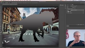 Photoshop 2020 New Features: Warping a dinosaur + Shadow