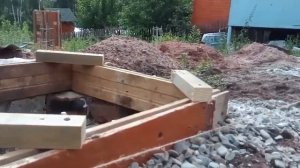 8 Установка опалубки и анкерных болтов (свайный фундамент)