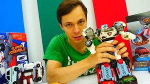 Огромный ТОБОТ из трех машинок. Распаковка: машинки трансформеры