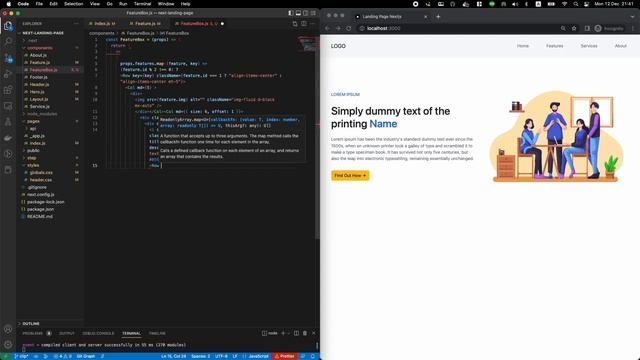 How to Create a Landing Page using Next.js - Step by step | React EP-2