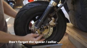 Yamaha Zuma / BWS 50 Front Wheel Removal / Installation | Mitch's Scooter Stuff