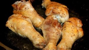 Куриная голень на сковороде