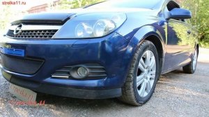 Защита радиатора OPEL ASTRA H рестайлинг 2006-2015г.в. (Черный) - strelka11.ru