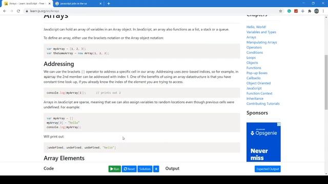 JavaScript ARRAYS. Lets us Learn JavaScript from scratch pt 1
