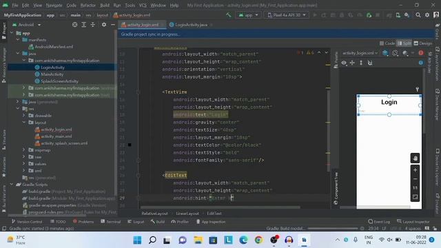 Login Activity UI Design Part-1 #android #ui #design #login #studio #java #firebase #activity #app смотреть онлайн