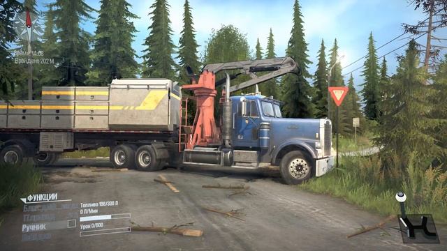 Spintires: MudRunner gameplay american wilds Freightliner FLD 120 ?