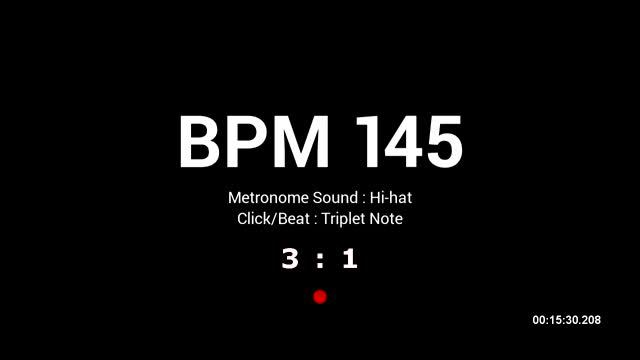 Metronome BPM 145 / Hi-hat / Triplet смотреть онлайн
