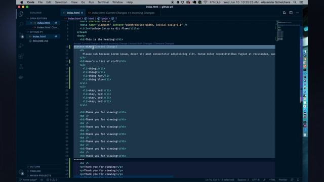 Intro to Git [ pt 2 ] → Merge Conflicts смотреть онлайн
