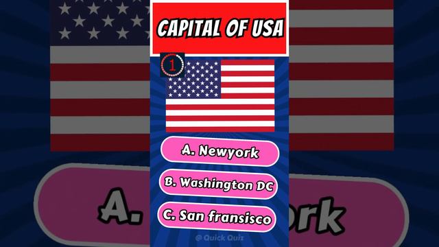 What is the Capital of USA #quiztime #usaquiz #capital