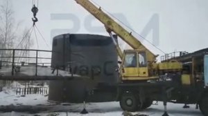 Монтаж кровли резервуара РВС-200 м3 в г. Омск