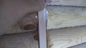 Отделка бани из оцилиндрованного бревна. Начало
