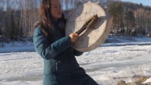 Бубен "Меес", копия бубна алтайского шамана 19 века