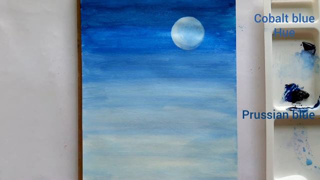 Easy Watercolour painting for beginners step by step | watercolour painting night sky смотреть онлайн