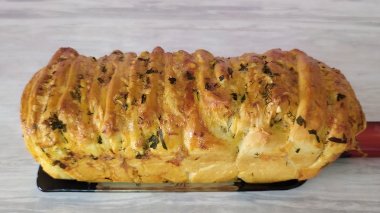 Хлеб "Гармошка"с Сыром, Чесноком и Зеленью /Bread With Cheese, Garlic and Herbs