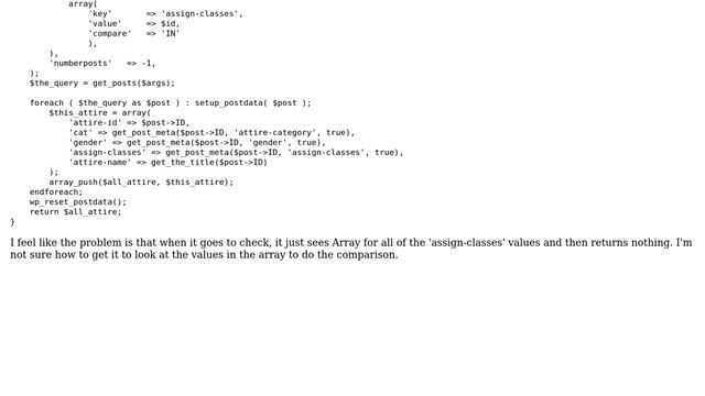 Wordpress: meta_query Where the key value is stored as an array смотреть онлайн