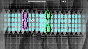 Прошел Старый Slaughterhouse Easy в Geometry Dash.