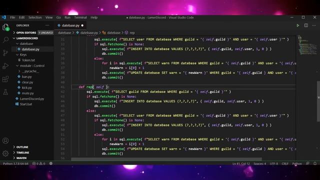 БОТ Для Дискорд на Python [4] Команда для выдачи варна и репутации