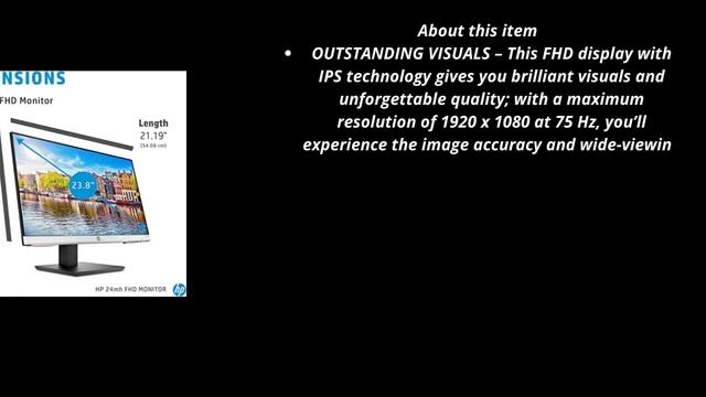 HP 24mh FHD Monitor Computer Monitor with 23 8 Inch IPS Display 1080p Built In Speakers and VES смотреть онлайн