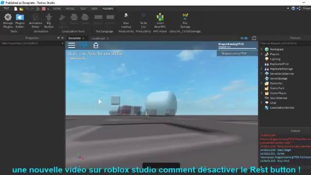 Reset Script -| Roblox Studio |- смотреть онлайн