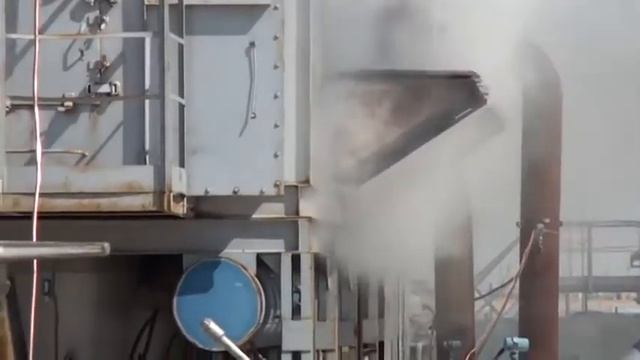 Тушению пожара печи подогрева нефти ПТБ-10/Fire-extinguishing  in oil heater
