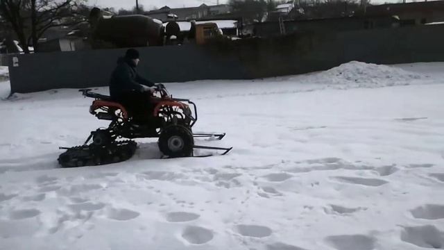 Гусеничный модуль для квадроцикла
