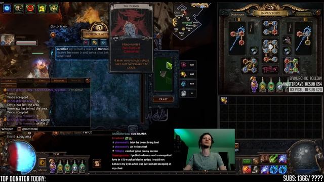 [PoE] Final Crucible gambas - 17 Awakened Empowers, shiny corrupts & cards - Stream Highlights #740 смотреть онлайн