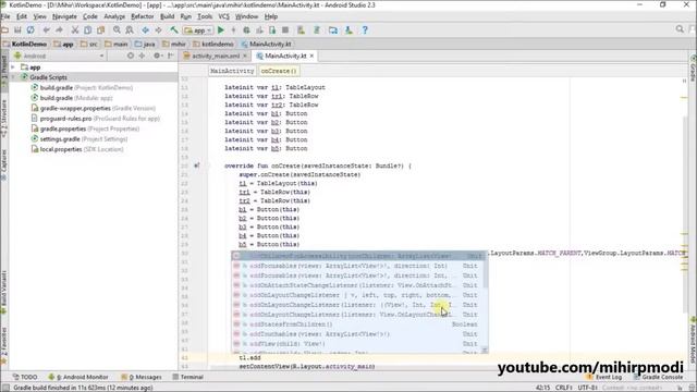 #10 Kotlin Android Tutorial | Tablelayout Dynamically смотреть онлайн