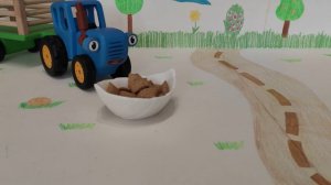 Синий трактор и игруныч непоседа корят кошечку и животных с фермы.mp4