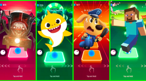 Choo-Choo Charles VS Baby Shark VS Sheriff Labrador VS Minecraft Coffin Dance EDM Rush Tiles Hop