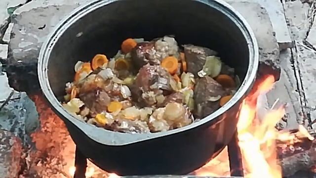 Говядина с овощами в казане!Очень вкусное и универсальное блюдо! #мясоскартошкойвказане #мясовказан