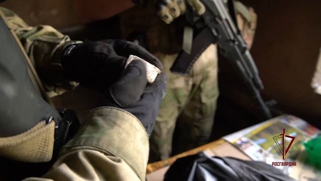 Тайник ВСУ с боеприпасами ДРГ обнаружили бойцы Росгвардии в зоне спецоперации